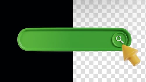 Animation 3D du bouton de recherche sur Alpha Channel