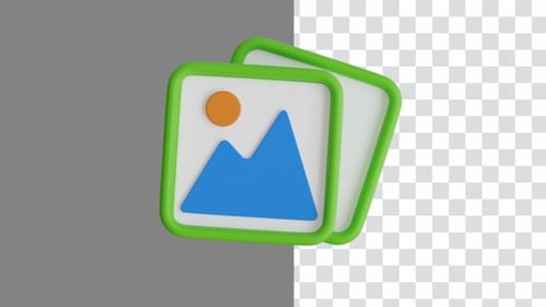 3D Animation of Gallery Creating Memorable Moment Collection | Alpha Channel