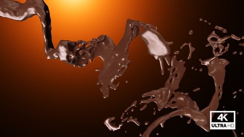 Realistic Dynamic Chocolate Splash Element