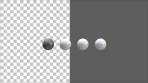 3D Split Dots Loading Bar | Alpha Channel