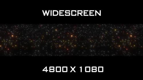 Widescreen Flying Gold and Silver Particle Loop Background