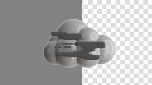 Dark Blanket: Cloudy Fog Weather Forecast 3D Animation | Alpha Channel