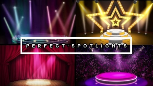 4 Different Spotlights Video Products Pack : On Stage