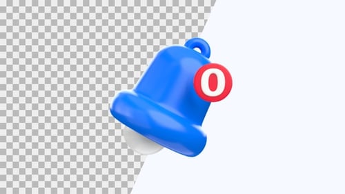 No Notification 3D Animation | Alpha Channel