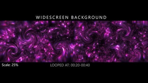 Abstract Purple Fluid Swirls Glowing Particles Widescreen Background