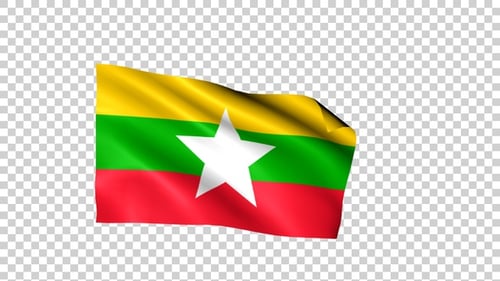 Alpha Loop mit Flagge Myanmars