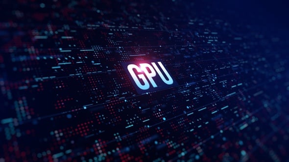 Futuristic GPU Digital Data Flow Technology Background Loop ...