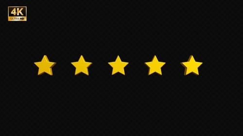 Animated Five Star Rating Review Indicator