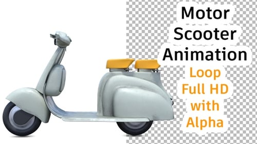 Scooter Animation Full HD with Alpha Channel