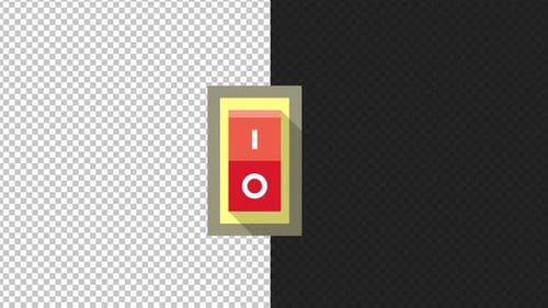 Flat Design Toggle Switch On Off Animation