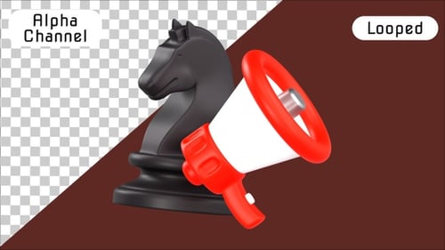 Business Strategy Announcement 3D Animation | Alpha Channel