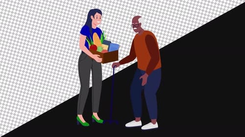 Animated Supportive Girl 2D | Alpha Channel