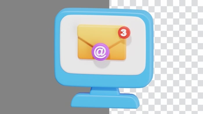 Flat Design Laptop with Animated Message and Notification Counter ...