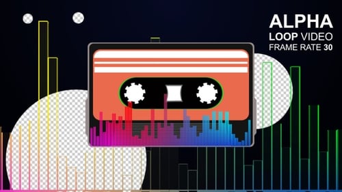 Audio Spectrum Cassette Background Loop Alpha