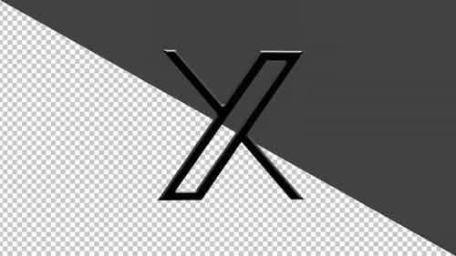 Modern Geometric X Logo Build Up Animation
