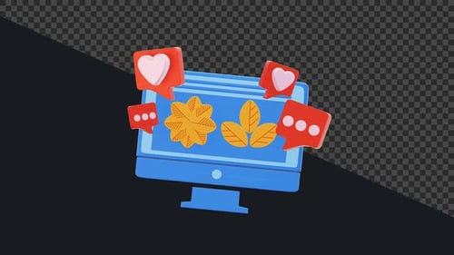 4K-Animation für soziale Medien in 3D für Gesundheit und Wohlbefinden