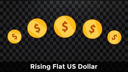 Steigende flache US-Dollar-Münzen — Geldwachstumsschleife