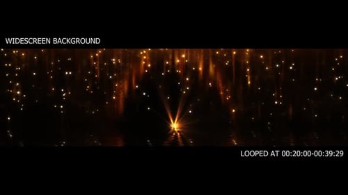 Gold Star Particles Curtain Widescreen Background