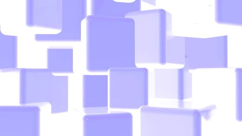 Abstract Glowing Cubes Background Loop