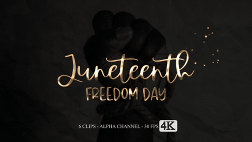 Animated Juneteenth Freedom Day Script Title Pack