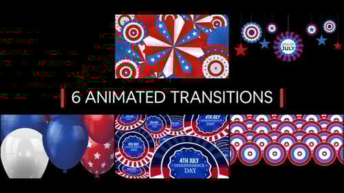 4th of July Animated Decorative Transitions