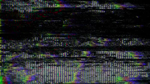 Dynamic Digital Glitch TV Noise Error Effect