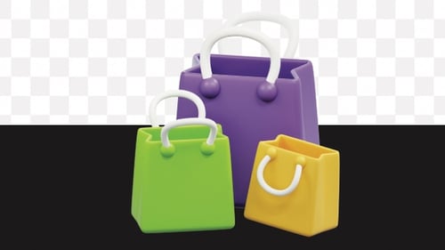 3D Shopping Bag Animation