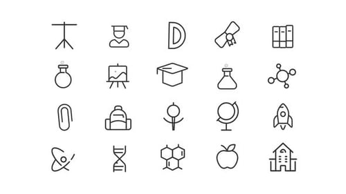 Conjunto de animação educacional