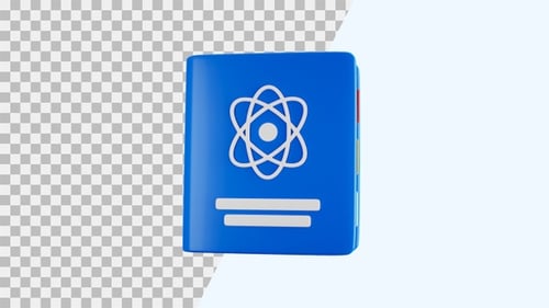 3D Animation Icon of Science Book | Alpha Channel