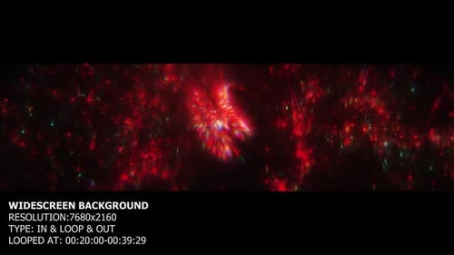 Red Space Particles Widescreen Background