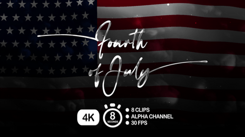 Animation de texte du 4 juillet