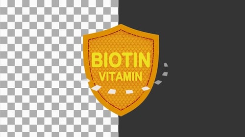 3D Biotin Vitamin Shield | Alpha Channel