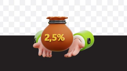3D-Spenden-Symbolanimation