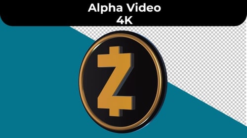 Gold Z Coin Rotating 3D Cryptocurrency Animation