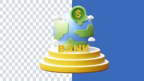 Global Bank 3D Animations | Alpha Channel