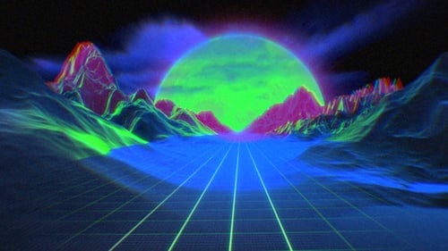 Retro-Gebirgszug Zoom