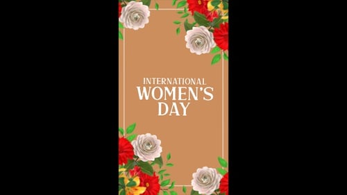 Elegant Floral Frame Animation for International Women's Day