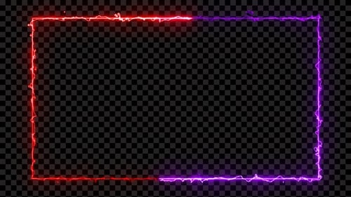 Electric Energy Neon-Rahmen Loop, Rot und Violett, V5