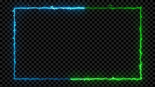 Electric Energy Neon Frame Loop Blue & Green V17