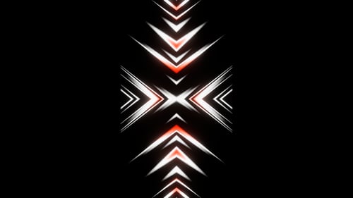 Vertical video abstract white and red arrows and lines loop animation