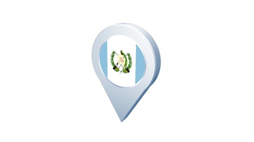 Guatemala Flag Map Pin 3D Rotation Animation