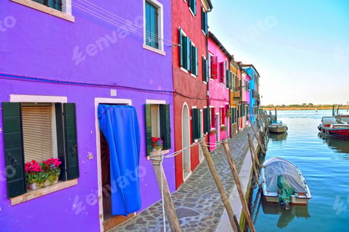 Preview: Colorful Houses In Burano, Venice, Italy