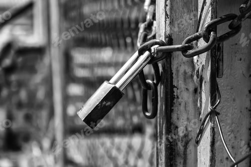 Preview: Padlock With Chains, Protection And Security, Construction
