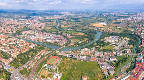 Preview: Verona, Italy. Panorama Of The Historical Part Of Verona From The Air.