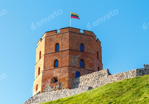 Preview: Gedemin Famous Tower In Vilnius. One Of The Main Attractions Of The Lithuanian Capital.