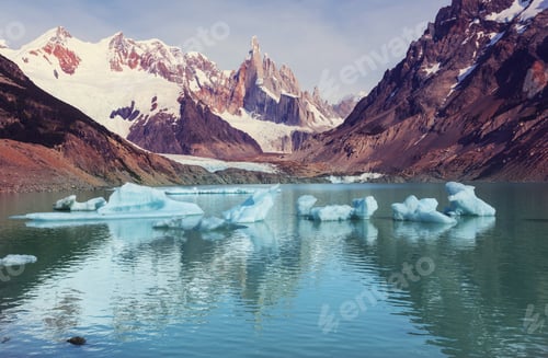 Preview: Famous Beautiful Peak Cerro Torre In Patagonia Mountains, Argentina. Beautiful Mountains Landscapes