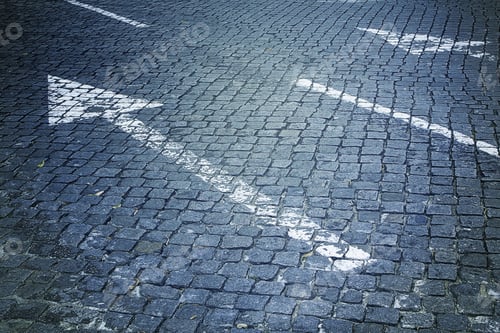 Preview: Address Road With Arrow And Symbols