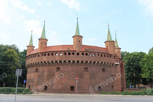 Preview: Krakow, Poland. Barbican - Gate Of The End Of The 15Th Century, Former Part Of The City Walls