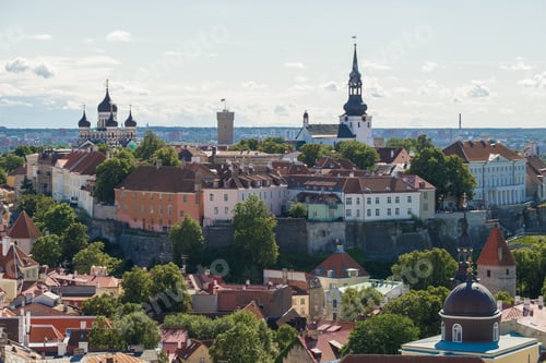 Preview: View Of Vyshgorod - The Center Of Old Tallinn On An August Afternoon. Estonia
