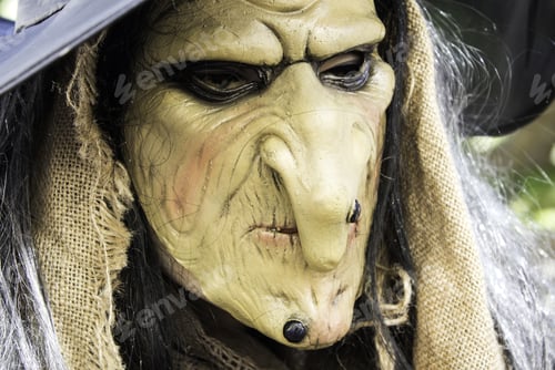 Preview: Handmade Witch Face In Halloween Sculpture, Witchcraft And Magic
